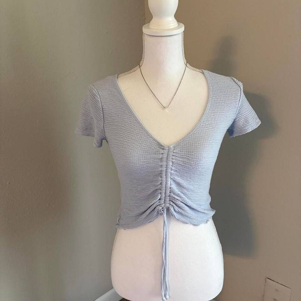 Hollister-co Women's Blue and Purple Crop-top